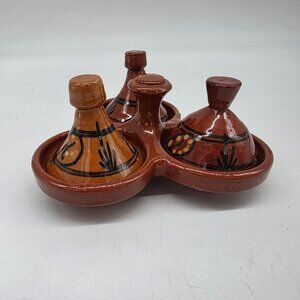 Spice holder dispenser Tagine Triple Spice organizer Salt&pepper condiment
